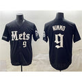 New York Mets #9 Brandon Nimmo Black Jereymy 'Gotham Gothic Edition' Vapor Premier Limited Stitched Jersey