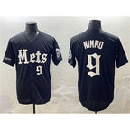 New York Mets #9 Brandon Nimmo Black Jereymy 'Gotham Gothic Edition' Vapor Premier Limited Stitched Jersey