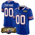 Custom B.Bills Active Player Blue Jereymy 2023 F.U.S.E. AFC East Champions Ptach Stitched Jersey