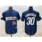 Detroit Tigers #30 Kerry Carpenter Number 2024 Navy Jereymy City Connect Cool Base Limited Stitched Jersey