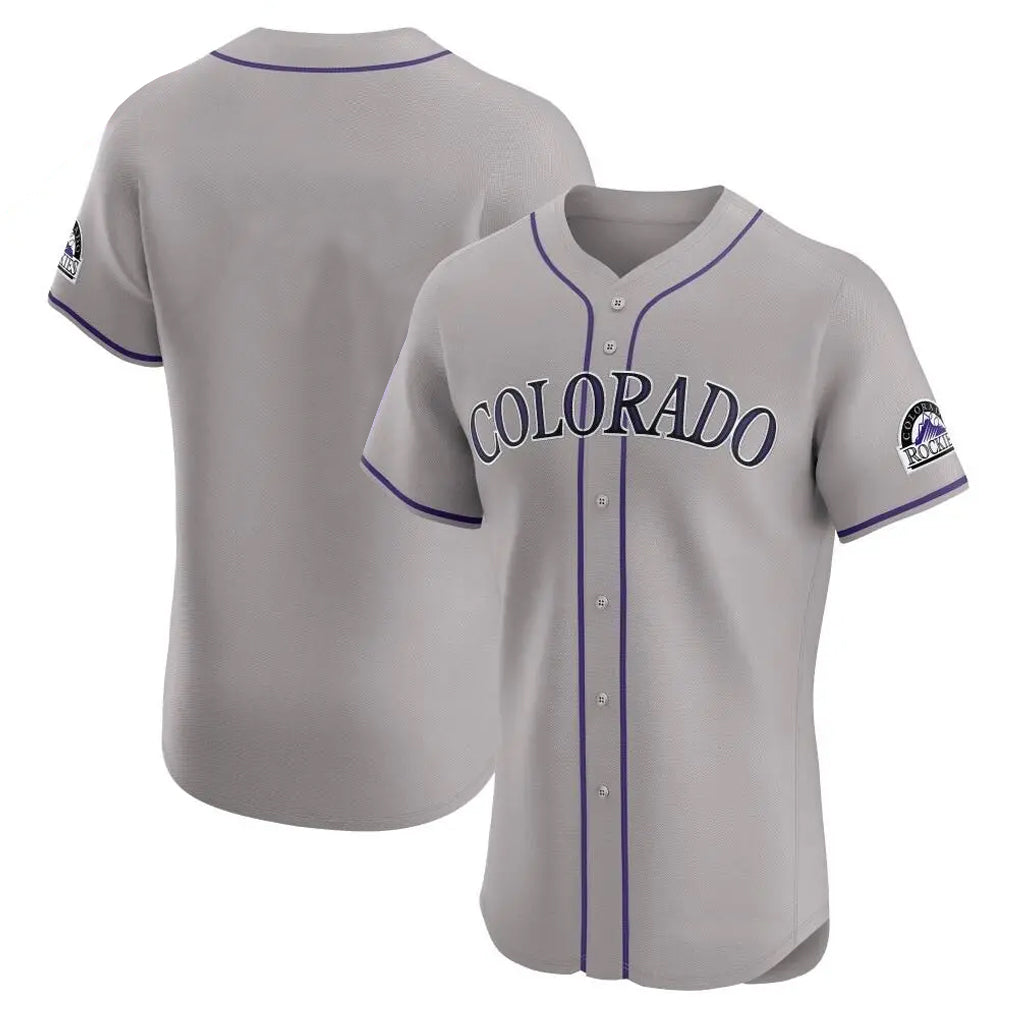 Colorado Rockies Blank Player Gray Jereymy Limited Elite Home Stitched Jerseys