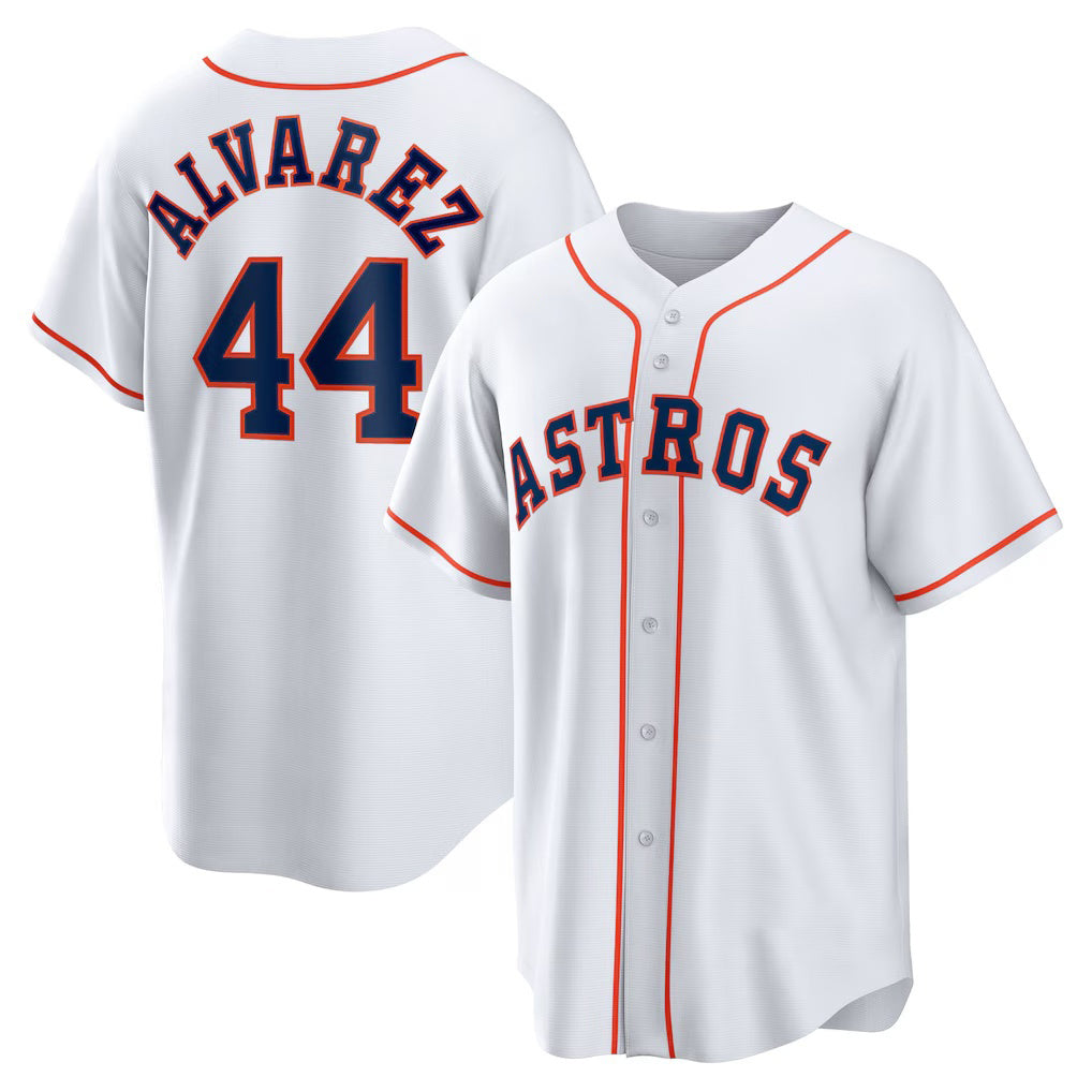 Houston Astros #44 Yordan ¨¢lvarez White Jereymy Home Replica Player Jersey