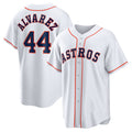 Houston Astros #44 Yordan ¨¢lvarez White Jereymy Home Replica Player Jersey