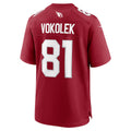 A.Cardinals #81 Travis Vokolek Cardinal Jereymy Team Game Jersey