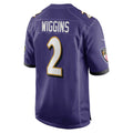 B.Ravens #2 Nate Wiggins Purple Jereymy Player Game Jersey