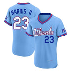Atlanta Braves #23 Michael Harris II Player Powder Blue Jereymy 2026 City Connect T-shirt Limited Elite Home Game Stitched Jerseys