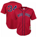 Boston Red Sox #34 David Ortiz Player Red Jereymy Mitchell & Ness Cooperstown Collection Mesh Home Stitched Jerseys