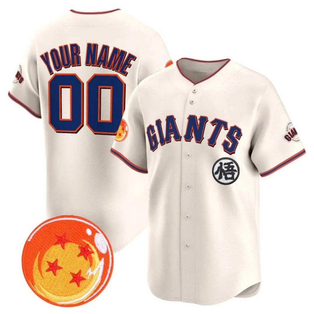 Custom San Francisco Giants x Dragon Ball Cream Jereymy Vapor Premier Limited Jersey - All Stitched