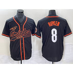 Baltimore Orioles #8 Cal Ripken Jr Black Jereymy Cool Base Stitched Jersey