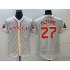 Houston Astros #27 Jose Altuve Number White Jereymy 2023 City Connect Flex Base Stitched Jersey 3