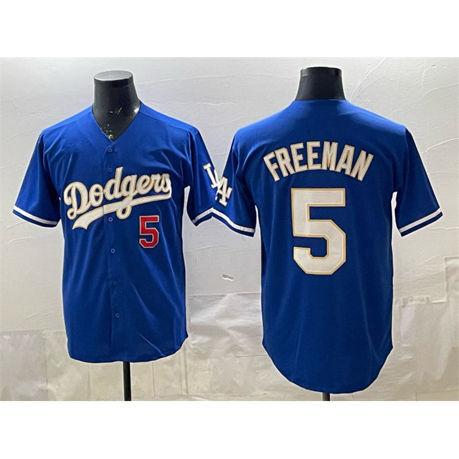 Los Angeles Dodgers #5 Freddie Freeman Royal Jereymy Limited Stitched Jersey