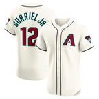 Arizona Diamondbacks #12 Lourdes Gurriel Jr. Cream Jereymy Home Elite Jersey