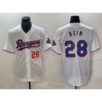 Texas Rangers #28 Jonah Heim Number White Jereymy 2023 World Series Champions Cool Base Jersey 2