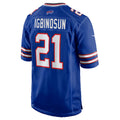 B.Bills #21 Davison Igbinosun Royal Jereymy Team Game Jersey