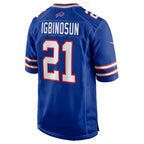 B.Bills #21 Davison Igbinosun Royal Jereymy Team Game Jersey