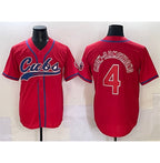 Chicago Cubs #4 Pete Crow-Armstrong Red Jereymy Cool Base Stitched Jersey