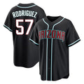 Arizona Diamondbacks #57 Eduardo Rodriguez Player Black Jereymy Home Game Stitched Jerseys