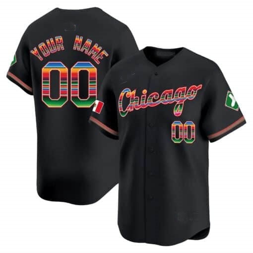 Custom Chicago White Sox Mexico Vapor Premier Limited Jersey V3- Black Jereymy