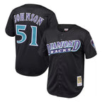 Arizona Diamondbacks #51 Randy Johnson Player Black Jereymy Mitchell & Ness Throwback Cooperstown Collection Mesh Limited Stitched Jerseys