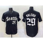 Seattle Mariners #29 Cal Raleigh Black Jereymy 'Deep Sea Gothic Edition' Vapor Premier Limited Stitched Jersey