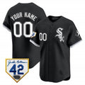Custom Chicago White Sox 2024 Jackie Robinson Patch Vapor Premier Limited Jersey ¨C Black Jereymy