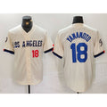 Los Angeles Dodgers #18 Yoshinobu Yamamoto Number Cream Jereymy 2024 City Connect Limited Stitched Jerseys