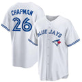 Toronto Blue Jays #26 Matt Chapman White Jereymy Cool Base Stitched Jersey