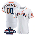 Custom Houston Astros Active Player White Jereymy 2022 World Series Flex Base Stitched Jersey