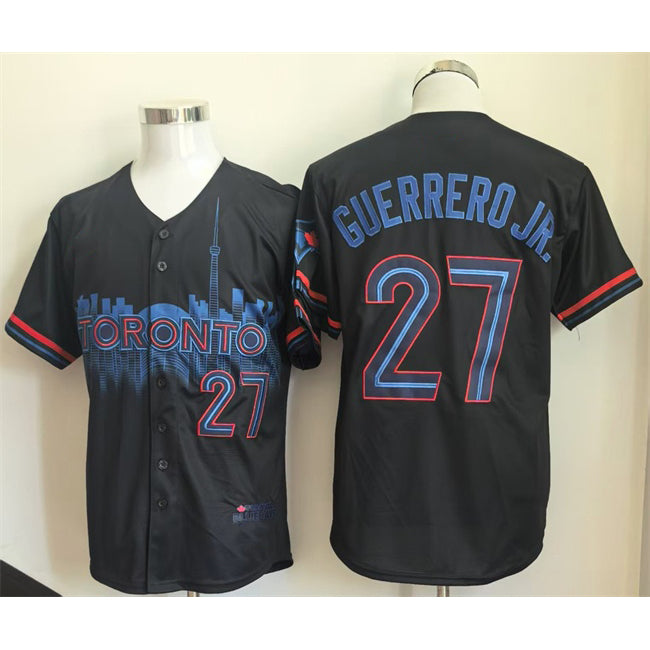 Toronto Blue Jays #27 Vladimir Guerrero Jr. Navy Jereymy 2024 City Connect Limited Stitched Jersey