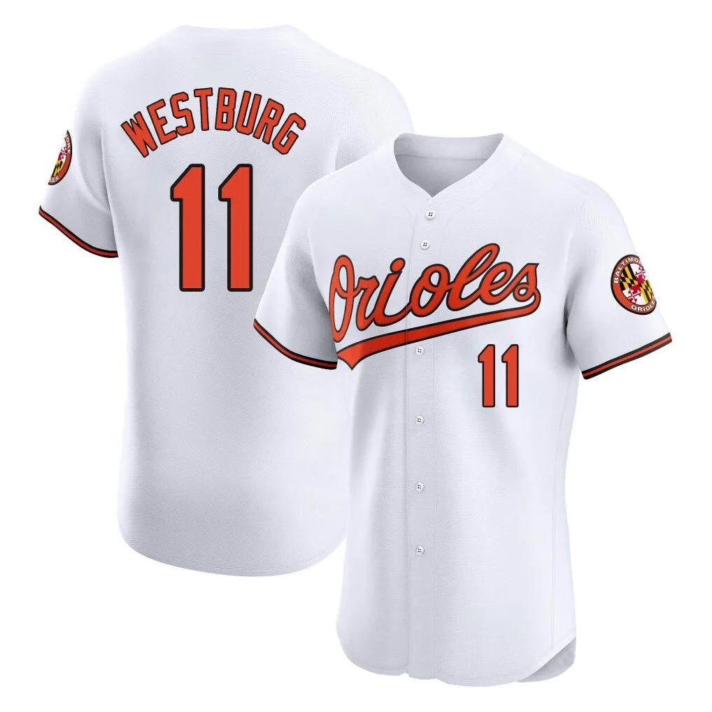 Baltimore Orioles #11 Jordan Westburg Player White Jereymy Limited Elite Home Game Stitched Jerseys