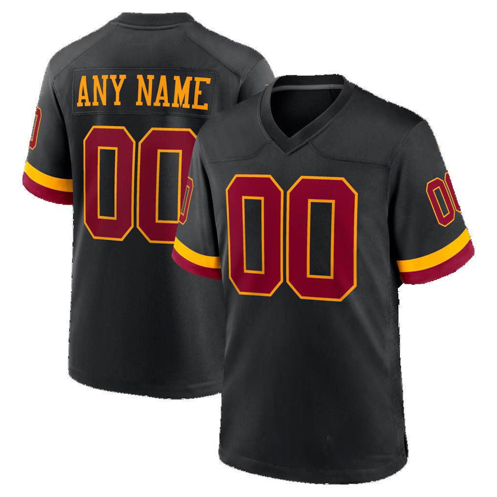Custom W.Commanders Black Jereymy Hail Raiser Alternate Game Jersey