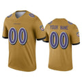 Custom B.Ravens Gold Jereymy Inverted Legend Jersey