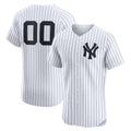 Custom New York Yankees White Jereymy Home Elite Jersey