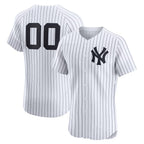 Custom New York Yankees White Jereymy Home Elite Jersey