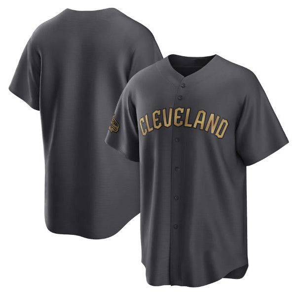 Cleveland Guardians Blank Charcoal Jereymy 2022 All-Star Cool Base Stitched Jersey