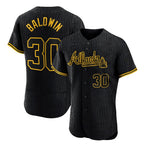 Atlanta Braves #30 Drake Baldwin Player Black Jereymy Snake Skin City Limited Elite Home Game Stitched Jerseys