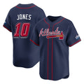 Atlanta Braves #10 Chipper Jones Player Navy Jereymy 2025 Speedway Classic Home Game Stitched Jerseys