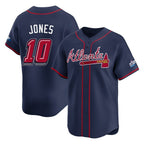 Atlanta Braves #10 Chipper Jones Player Navy Jereymy 2025 Speedway Classic Home Game Stitched Jerseys