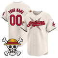 Custom Cleveland Indians x One Piece Cream Jereymy Vapor Premier Limited Jersey - Stitched