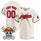 Custom Cleveland Indians x One Piece Cream Jereymy Vapor Premier Limited Jersey - Stitched