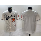 Houston Astros Blank Cream Jereymy Cactus Jack Cool Base Jersey