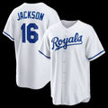 Kansas City Royals #16 Bo Jackson White Jereymy Home Retired Player Replica Jersey