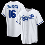 Kansas City Royals #16 Bo Jackson White Jereymy Home Retired Player Replica Jersey