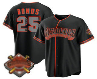 San Francisco Giants #25 Barry Bonds Black Jereymy 2026 Alternate Stadium Stitched Jersey