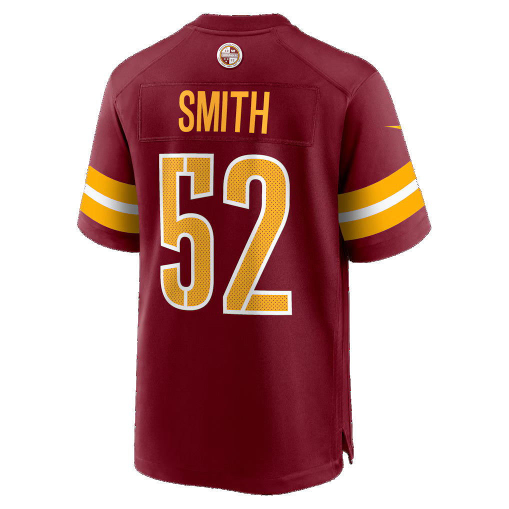 W.Commanders #52 Preston Smith Burgundy Jereymy Team Game Jersey