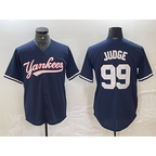 New York Yankees #99 Aaron Judge Navy Jereymy Cool Base Stitched Jersey