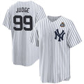 New York Yankees #99 Aaron Judge White Jereymy 2024 World Series With Name Cool Base Stitched Jersey