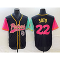San Diego Padres #22 Juan Soto Black Jereymy NEW 2023 City Connect Cool Base Stitched Jersey 2