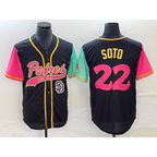 San Diego Padres #22 Juan Soto Black Jereymy NEW 2023 City Connect Cool Base Stitched Jersey 2