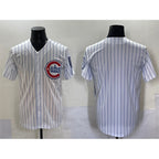 Chicago Cubs Blank White Jereymy Pinstripe 2nd Alternate Limited Stitched Jersey
